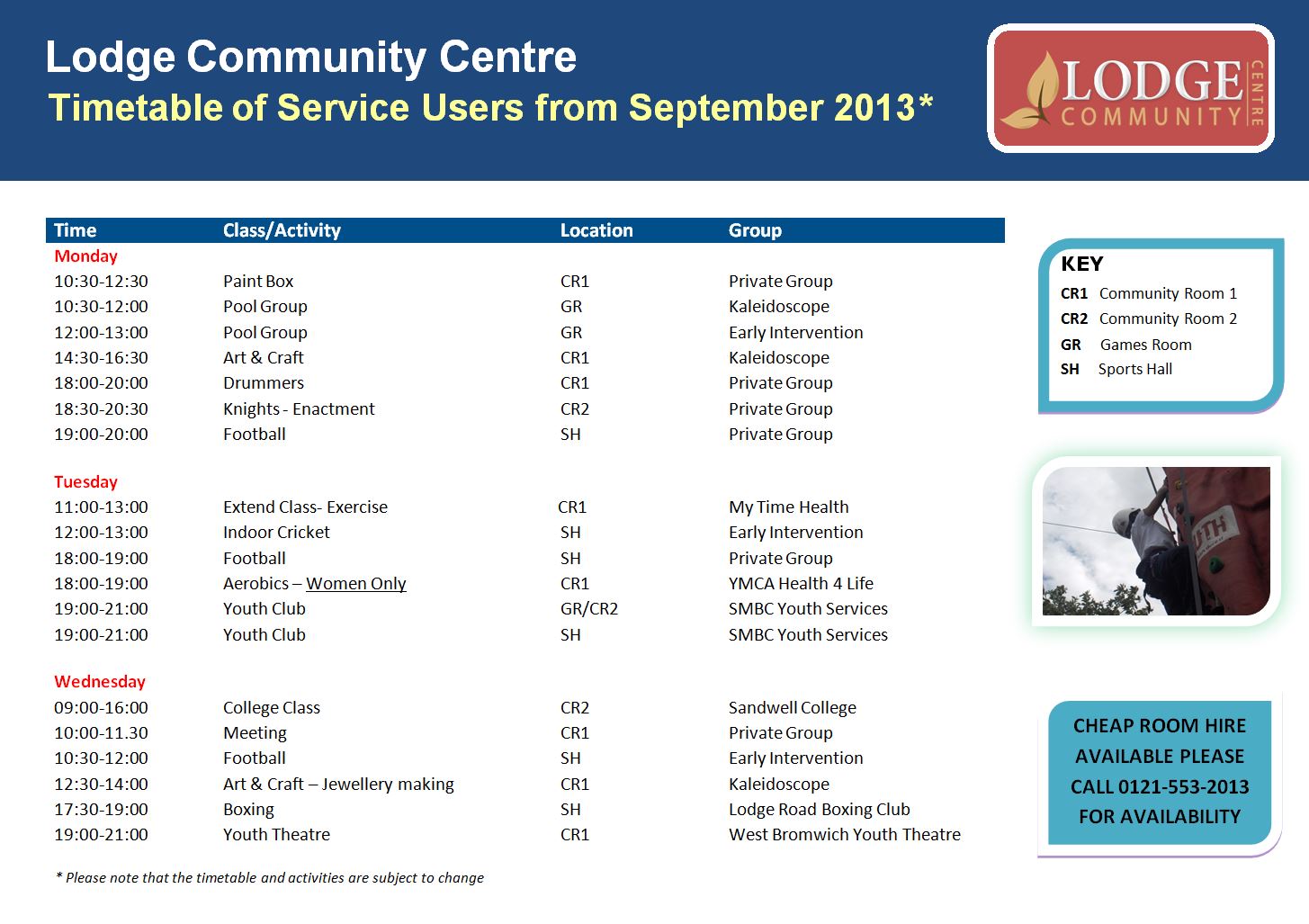 timetable 1
